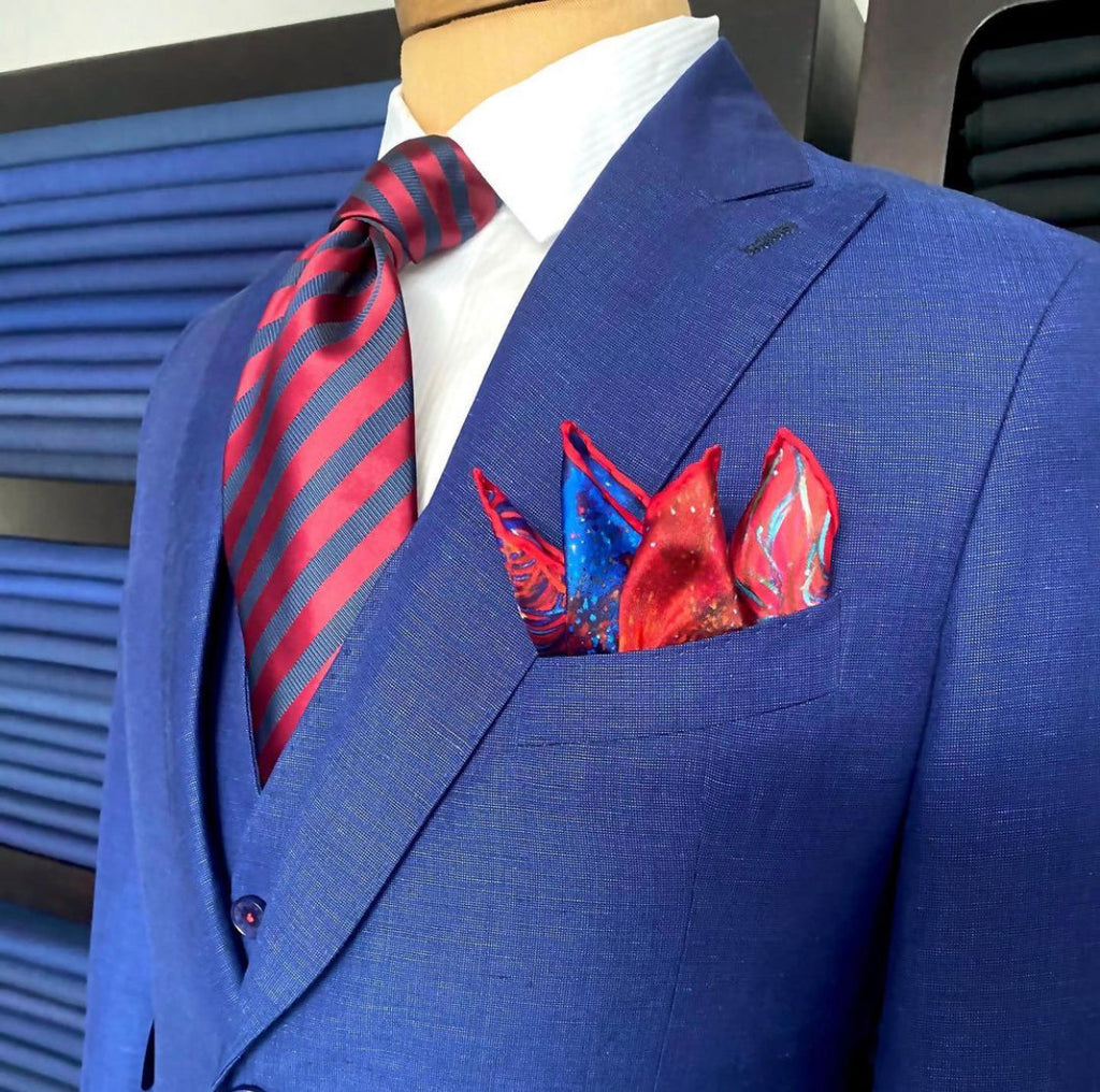 Elevate Your Look with a Fine Art Pocket Square by Iris Scott